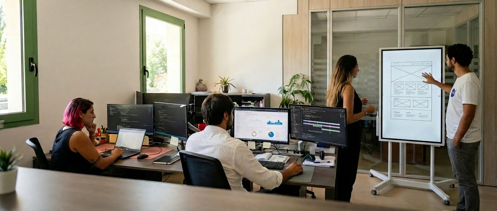 Il team Wybe al lavoro in studio